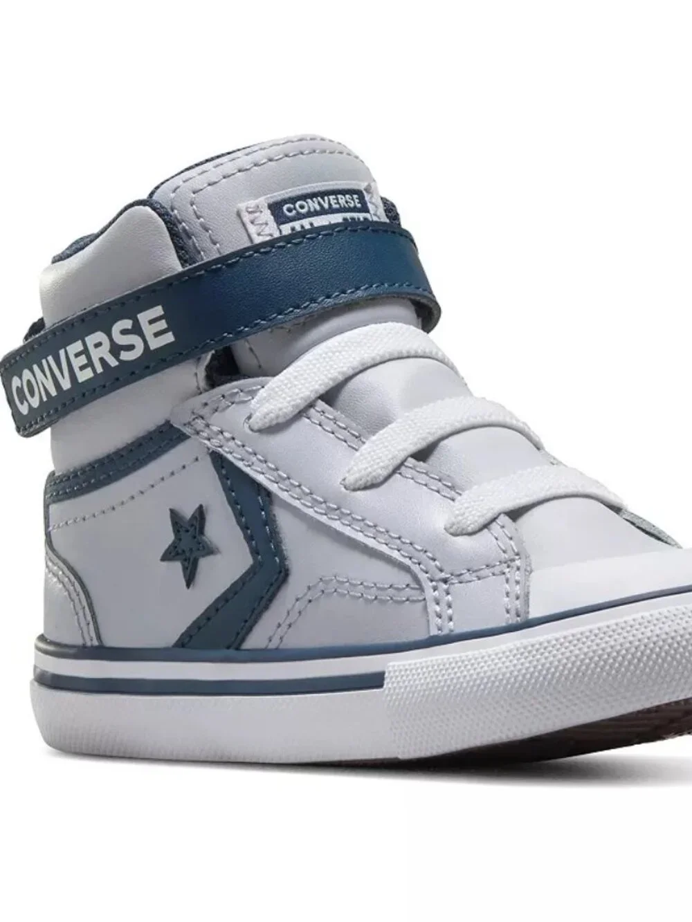 NIB Converse Pro Blaze Strap Grey/Navy Size 6 Toddler Boy's High Top Sneakers